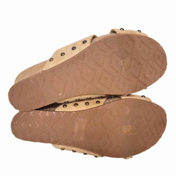 Zodiac Mila Cork Wedge Summer Slide Sandal in Sand Beige Flip Flop Thong boho - Picture 10 of 10